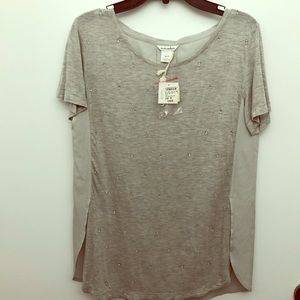 Club Monaco beaded rhinestone top